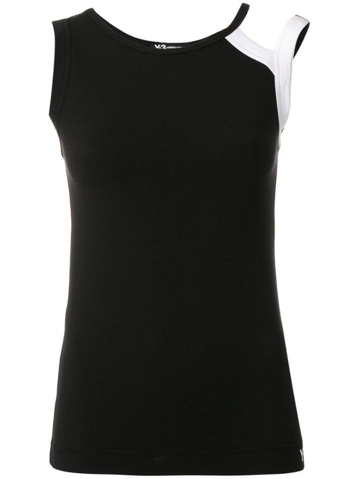 Y-3 Logo Print Top - Black