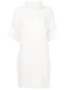 Blumarine Roll Neck Dress - Nude & Neutrals