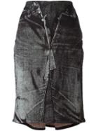 Jean Paul Gaultier Vintage Denim Illusion Skirt, Women's, Size: 44, Grey
