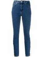 Calvin Klein Jeans Logo Mid-waist Jeans - Blue
