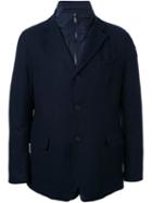 Lardini Single Breasted Military Jacket, Men's, Size: 54, Blue, Wool