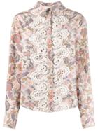 See By Chloé Flower Print Shirt - Neutrals