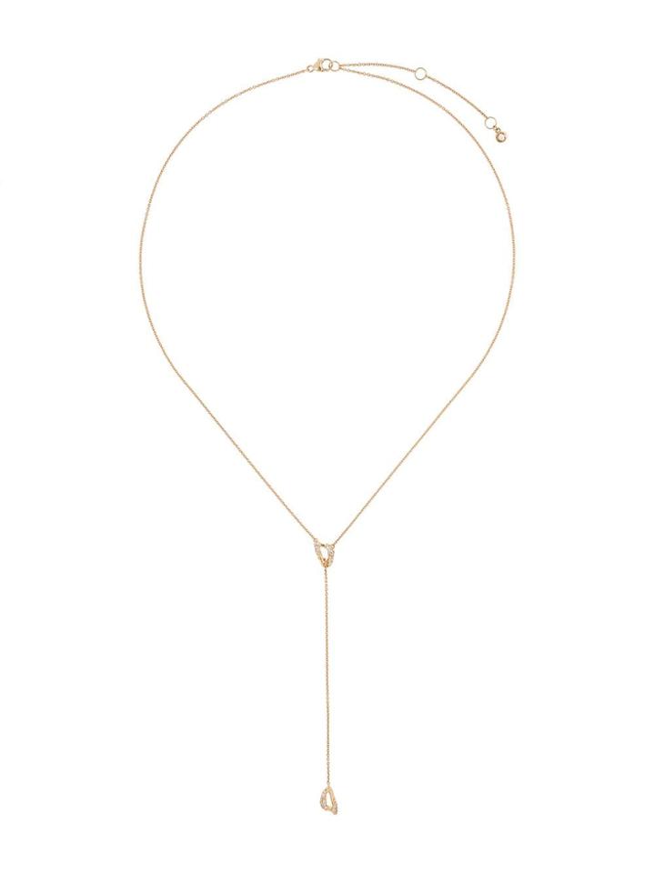 Astley Clarke 14kt Yellow Gold Mini Vela Diamond Lariat Necklace