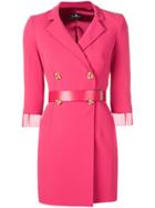 Elisabetta Franchi Double Breasted Blazer Dress - Pink
