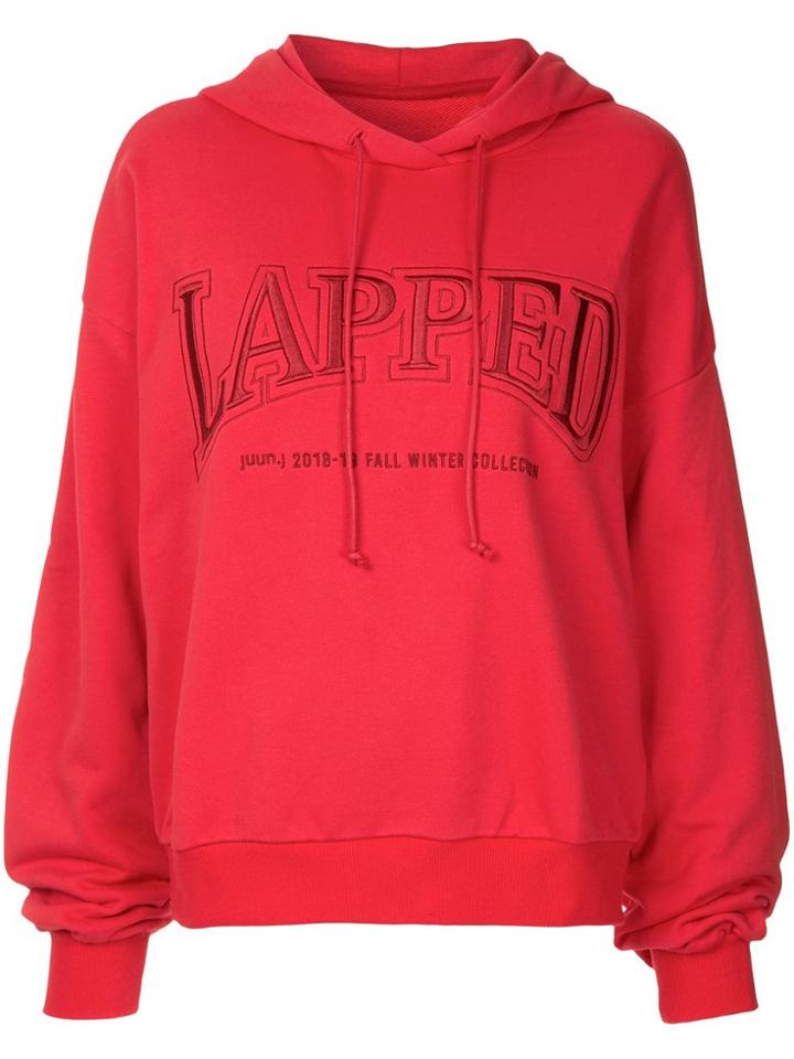 Juun.j Lapped Hoodie - Red