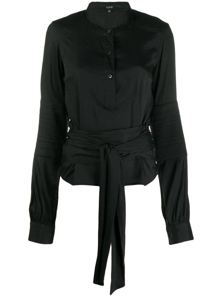 Gucci Pre-owned 2003's Longsleeved Tied Blouse - Black