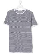 Manuel Ritz Kids Teen Striped Short Sleeve T-shirt - Blue