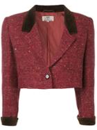 Valentino Vintage 1980 Tweed Jacket - Red