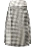 Comme Des Garçons Vintage Gingham A-line Skirt - Black
