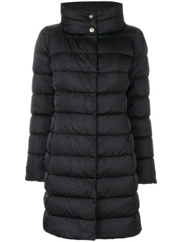 Herno - Padded Funnel Neck Coat - Women - Feather Down/polyamide/polyester/duck Feathers - 40, Black, Feather Down/polyamide/polyester/duck Feathers