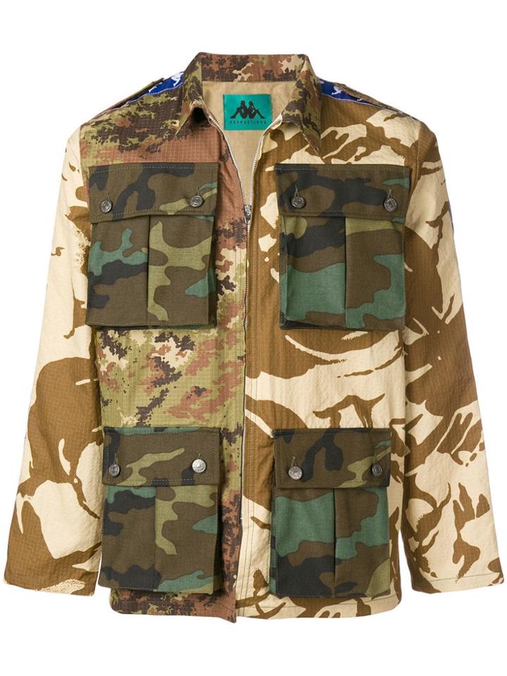 Paura Military Printed Jacket - Nude & Neutrals