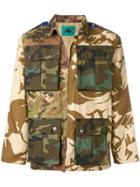 Paura Military Printed Jacket - Nude & Neutrals