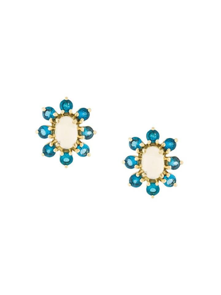 Ileana Makri Flower Stud Earrings - Metallic