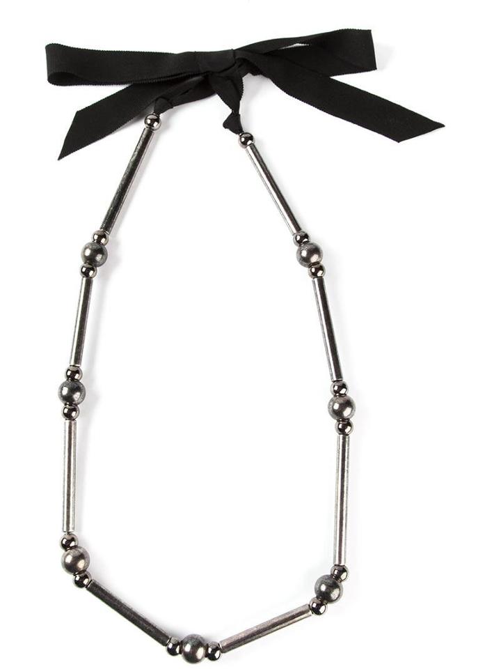 Lanvin Tube And Bead Necklace