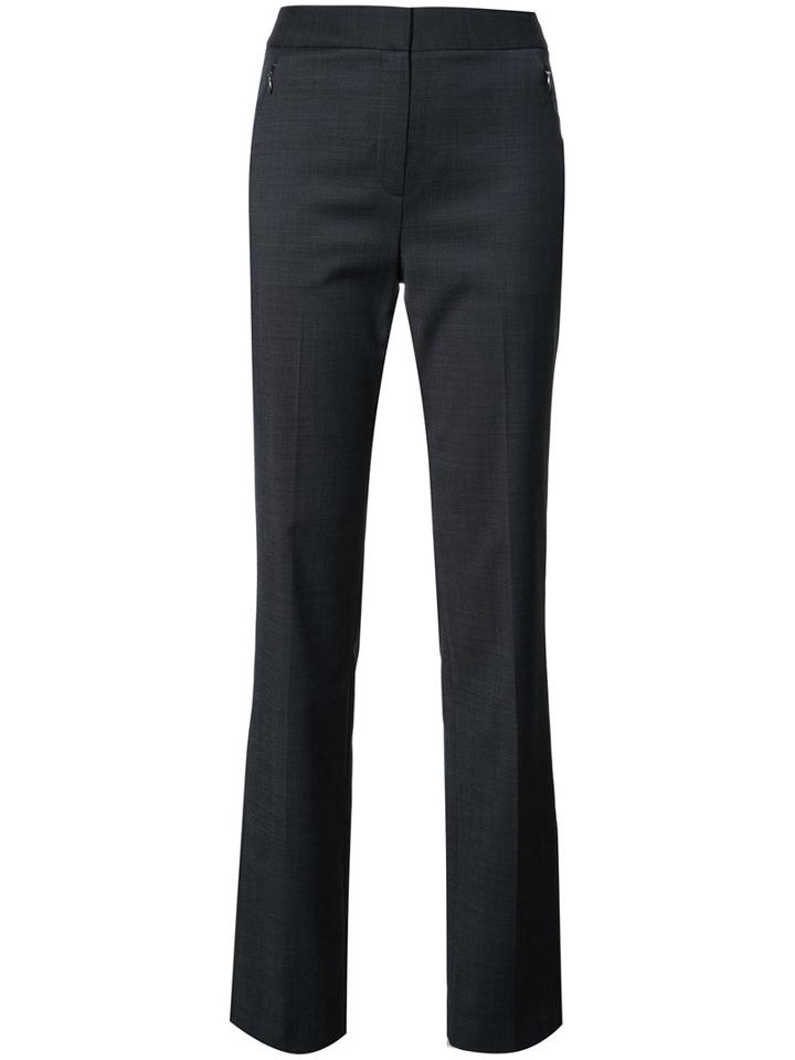 Elie Tahari High-waisted Trousers, Women's, Size: 12, Blue, Triacetate/polyester