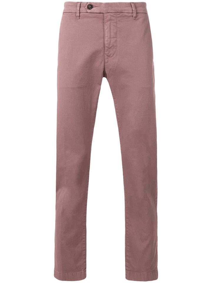 Al Duca D'aosta 1902 Cuff Straight Leg Trousers - Pink & Purple