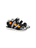 John Galliano Kids Touch Strap Sandals - Black