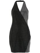 Balmain Wrap Around Studded Dress - Black