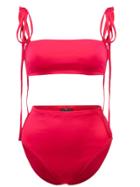 Proenza Schouler Tie Detail Bandeau Bikini - Pink