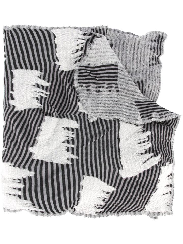 Homme Plissé Issey Miyake Wild Check Stole - Grey