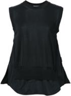 Moncler Flared Tank Top, Women's, Size: S, Black, Viscose/cotton