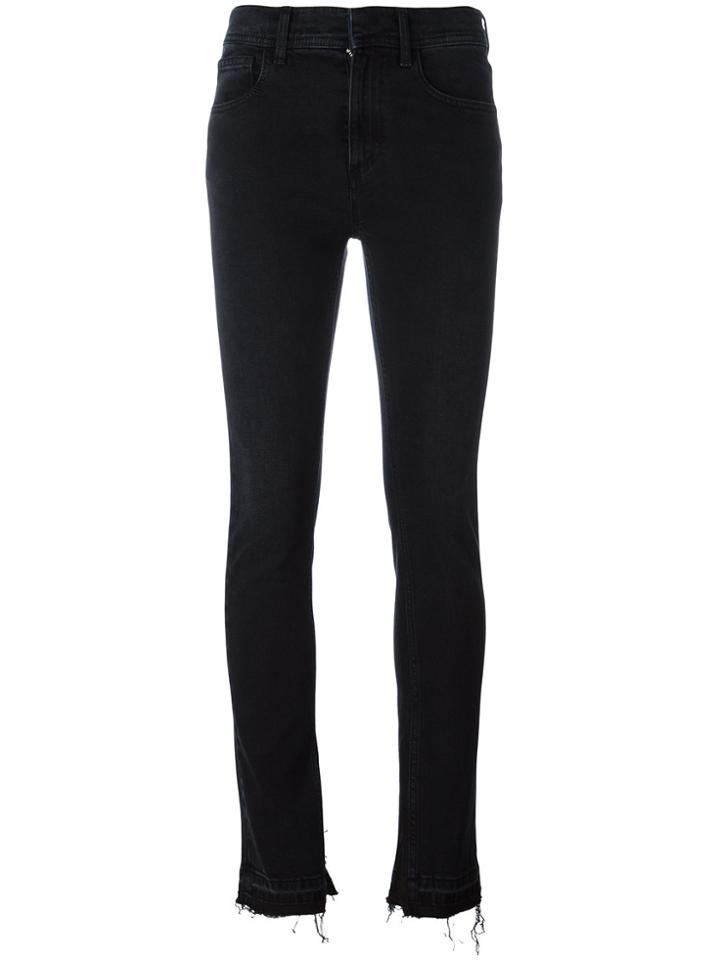 Ssheena Frayed Slim Fit Jeans - Black