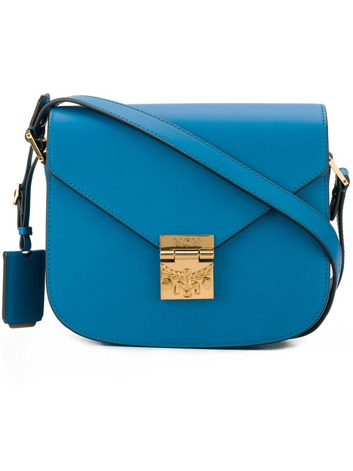 Mcm Small 'patricia' Crossbody Bag, Women's, Blue