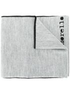 Frankie Morello Logo Patch Scarf - Grey