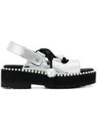 Suecomma Bonnie Pearl Line Platform Sandals - Metallic