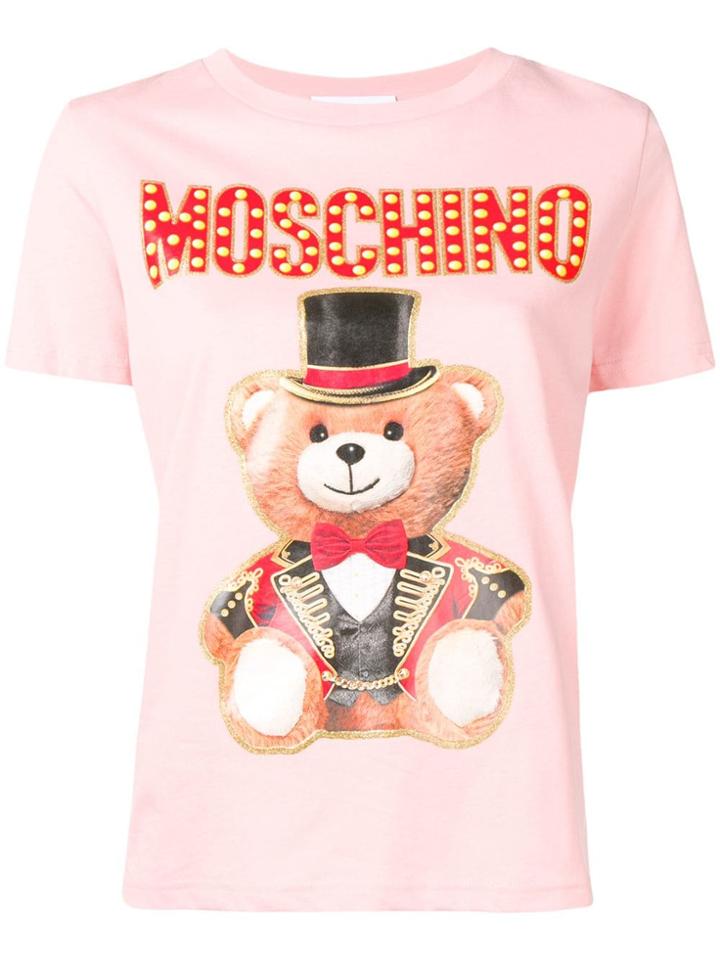 Moschino Teddy Circus Print T-shirt - Pink