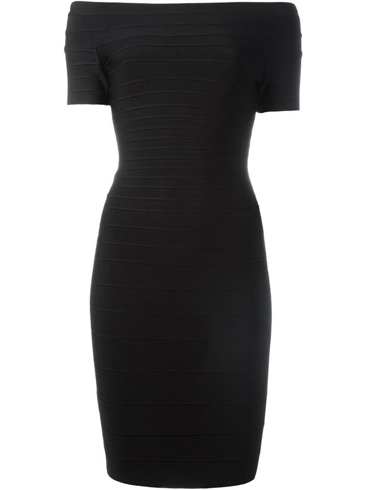 Hervé Léger Off-the-shoulder Dress