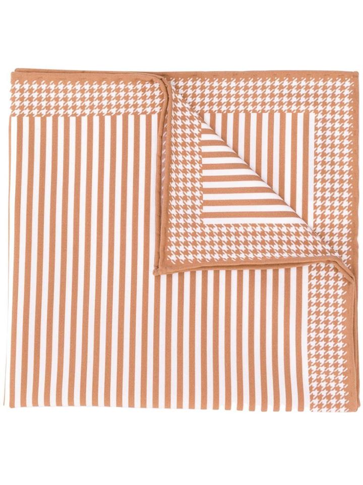 Brunello Cucinelli Striped Pocket Square - Neutrals