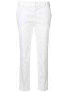 Pt01 Cropped Tapered Trousers - White