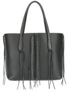 Tod's Eyelet Embellished Tote - Black