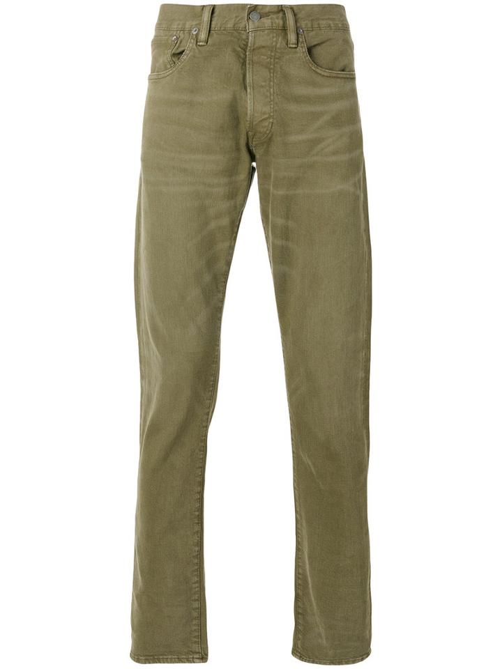 Polo Ralph Lauren Regular Jeans, Men's, Size: 34, Green, Cotton/spandex/elastane