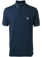 Dolce & Gabbana Chest Logo Polo Shirt, Men's, Size: 50, Blue, Cotton