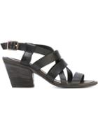 Pantanetti Strappy Chunky Heel Sandals, Women's, Size: 37.5, Black, Calf Leather/leather