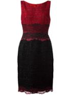 Talbot Runhof Fitted Dress, Women's, Size: 38, Red, Acetate/cupro/wool/polyester