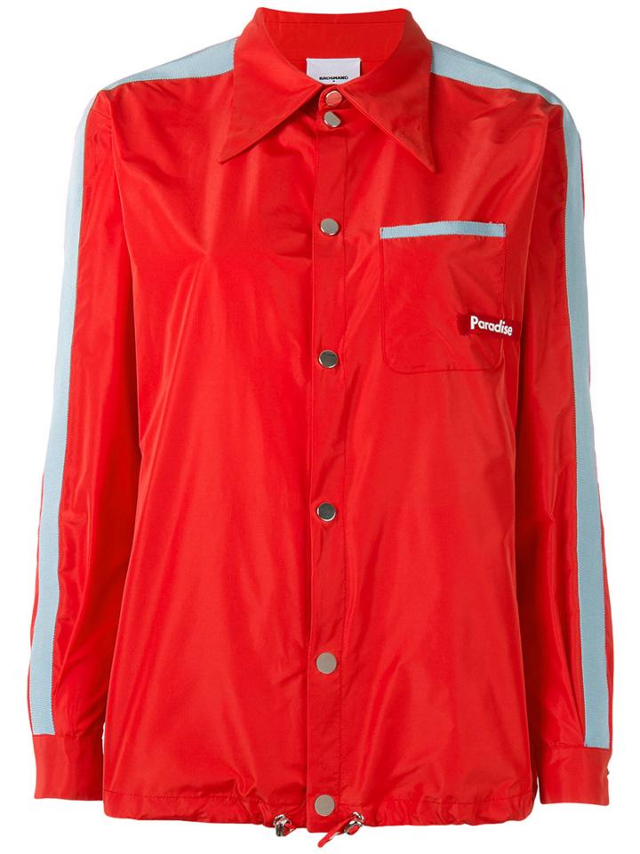 Brognano Snap-up Bomber Jacket, Women's, Size: 40, Red, Polyester