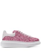 Alexander Mcqueen Glitter Oversized Sneakers - Pink