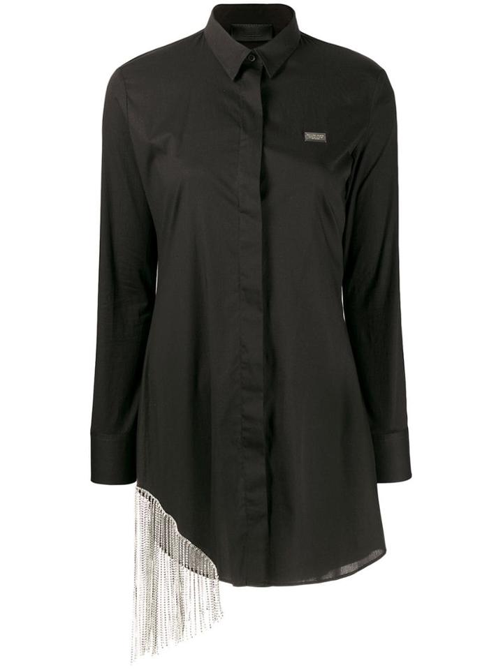 Philipp Plein Crystal Fringe Shirt - Black