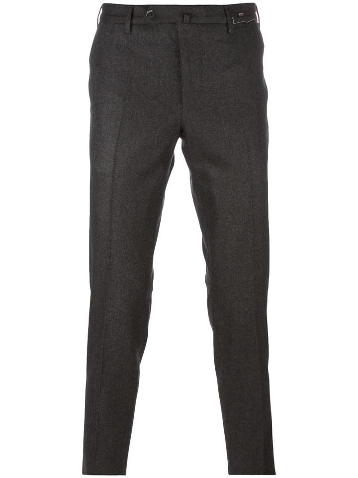 Pt01 Slim-fit Trousers, Men's, Size: 46, Grey, Spandex/elastane/virgin Wool