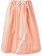 Jil Sander Striped Skirt, Women's, Size: 36, Yellow/orange, Cotton