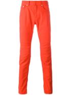 Neil Barrett Ribbed Knee Panelled Trousers - Red