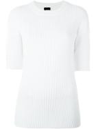 Joseph Rib Knit Top, Women's, Size: Medium, White, Cotton/polyamide