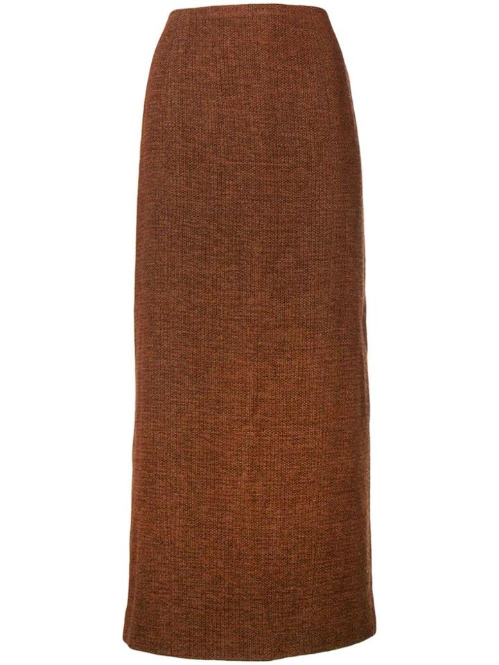 Chanel Vintage 1998's Straight Midi Skirt - Brown