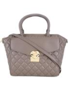 Love Moschino Quilted Tote, Women's, Grey