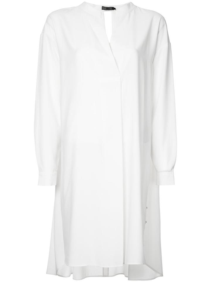 Aula Midi Shirt Dress, Women's, Size: 0, White, Polyester
