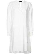 Aula Midi Shirt Dress, Women's, Size: 0, White, Polyester