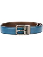 Dolce & Gabbana Classic Belt, Men's, Size: 95, Blue, Calf Leather